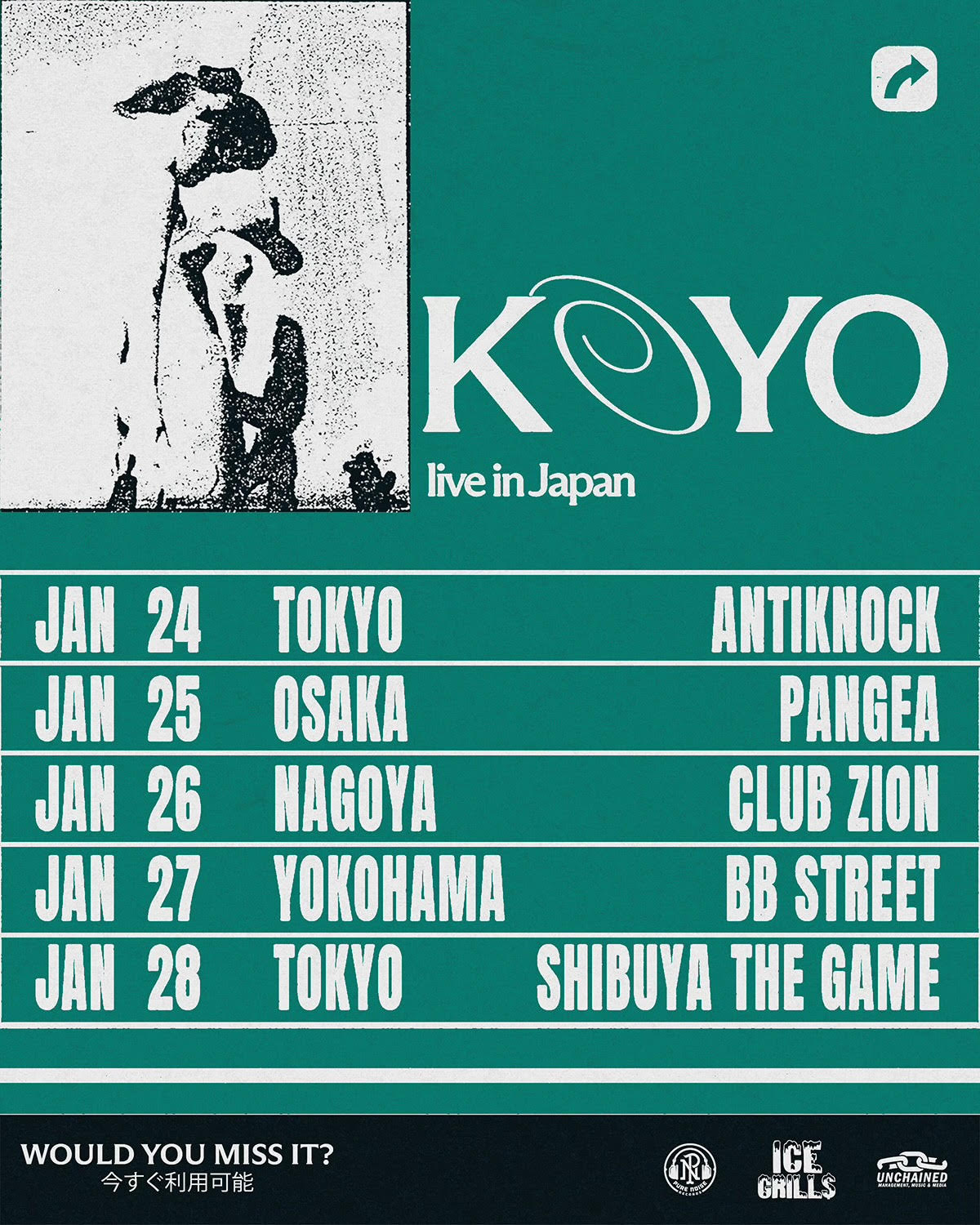 Koyo / Hollow Suns Japan Tour 2024 ICE GRILL